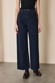 Garment-dyed trousers