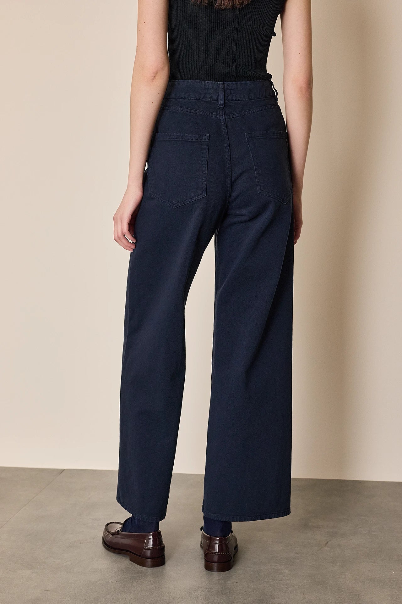 Garment-dyed trousers