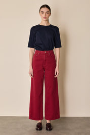 Garment-dyed trousers