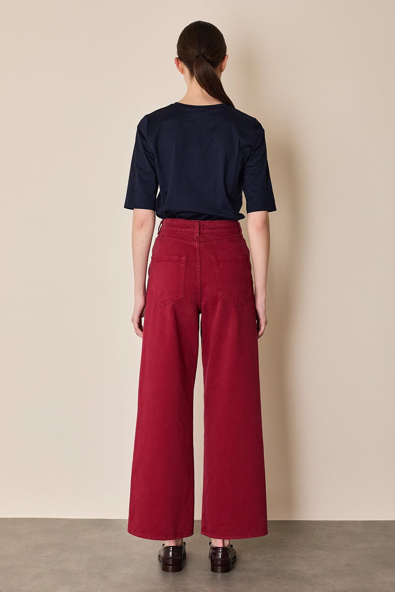 Garment-dyed trousers