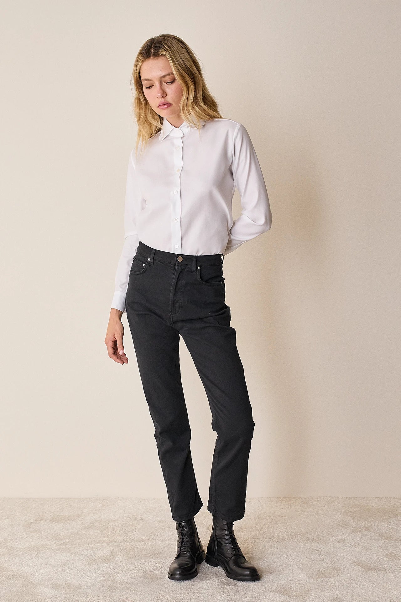 Pantaloni cinque tasche in cotone