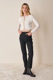 Pantaloni cinque tasche in cotone