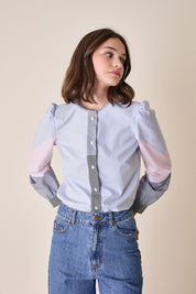 Camicia patchwork in cotone
