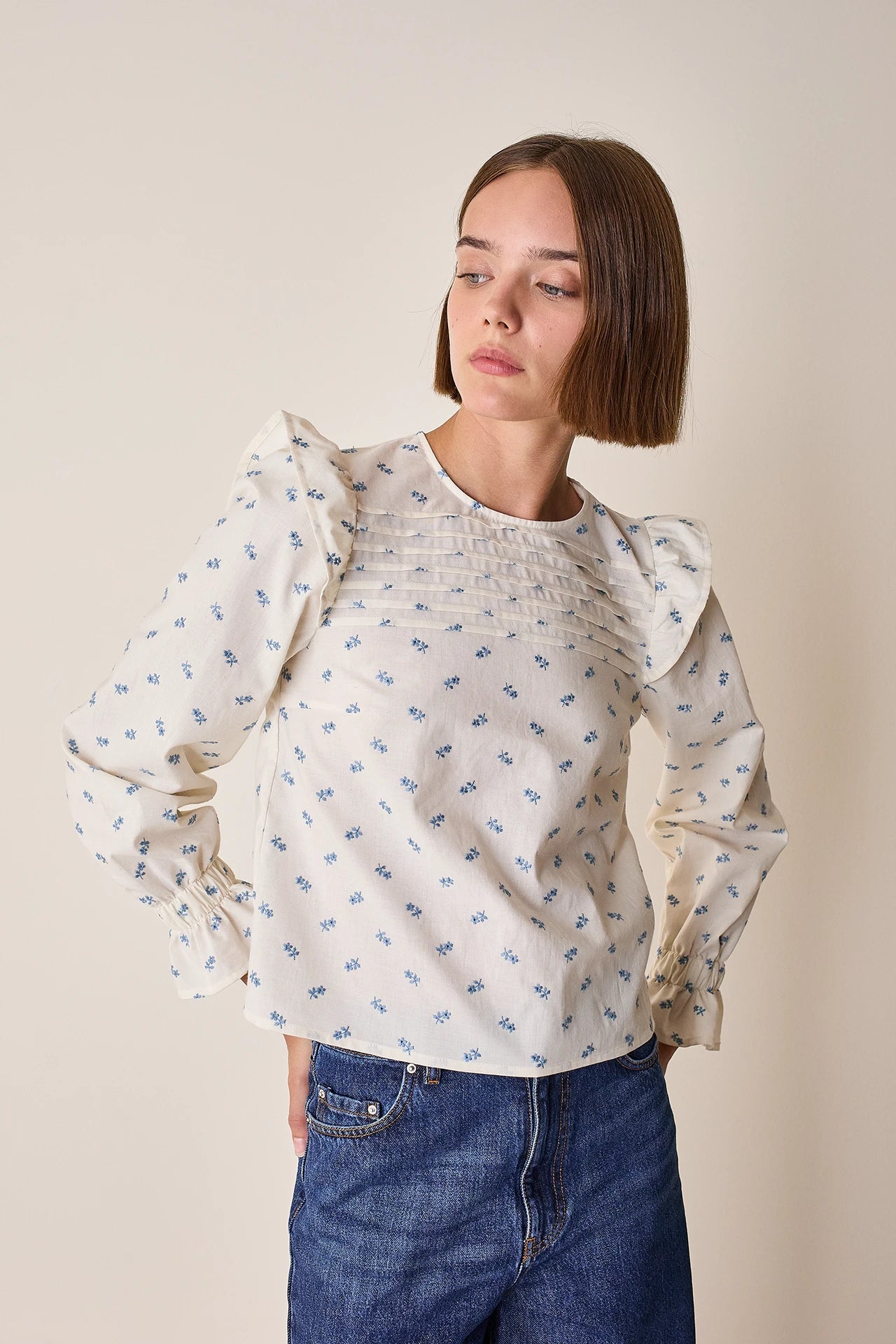 Top country con volant