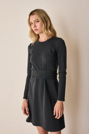 Jersey dress with matching belt