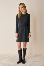 Jersey dress with matching belt