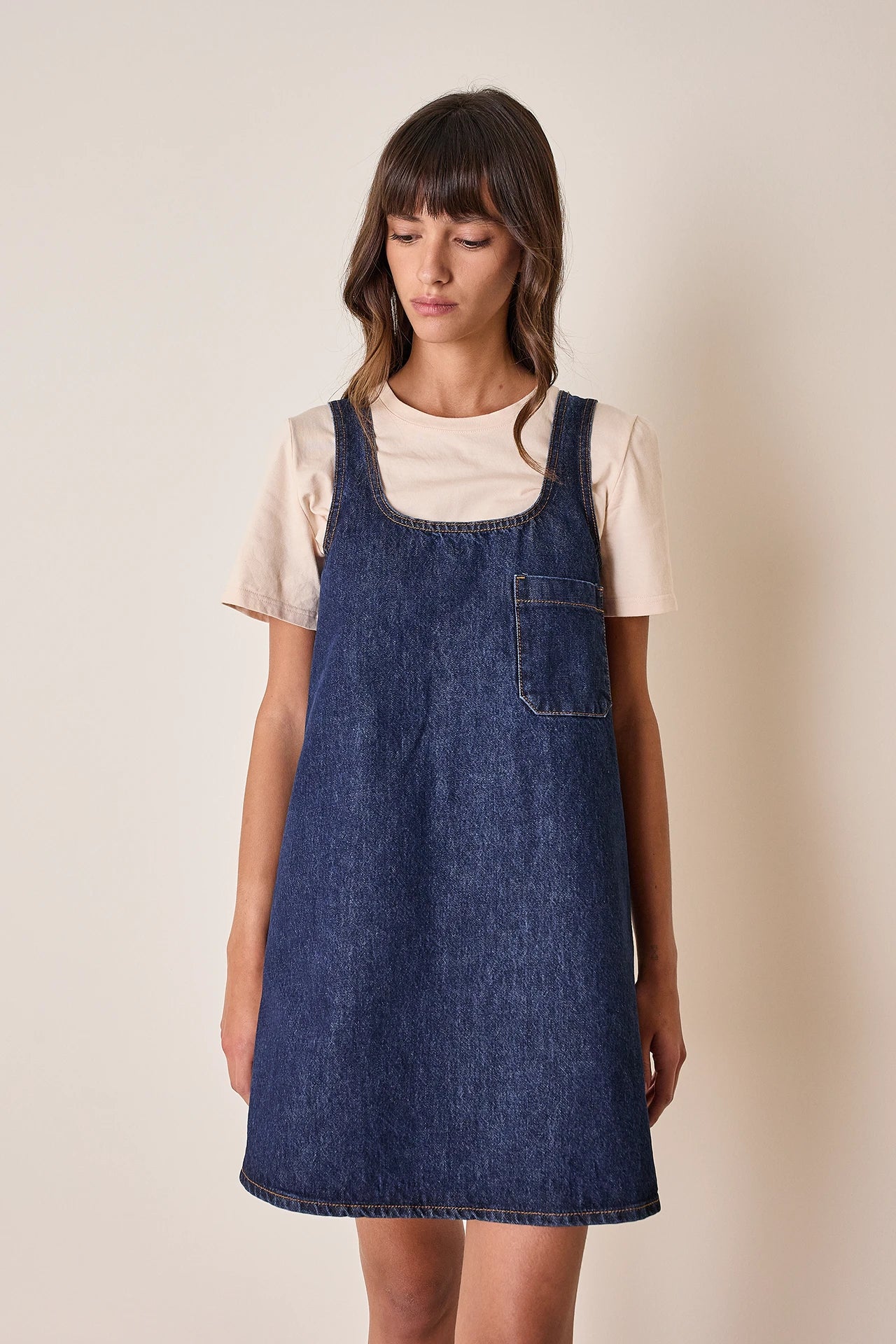 Denim A-line dress
