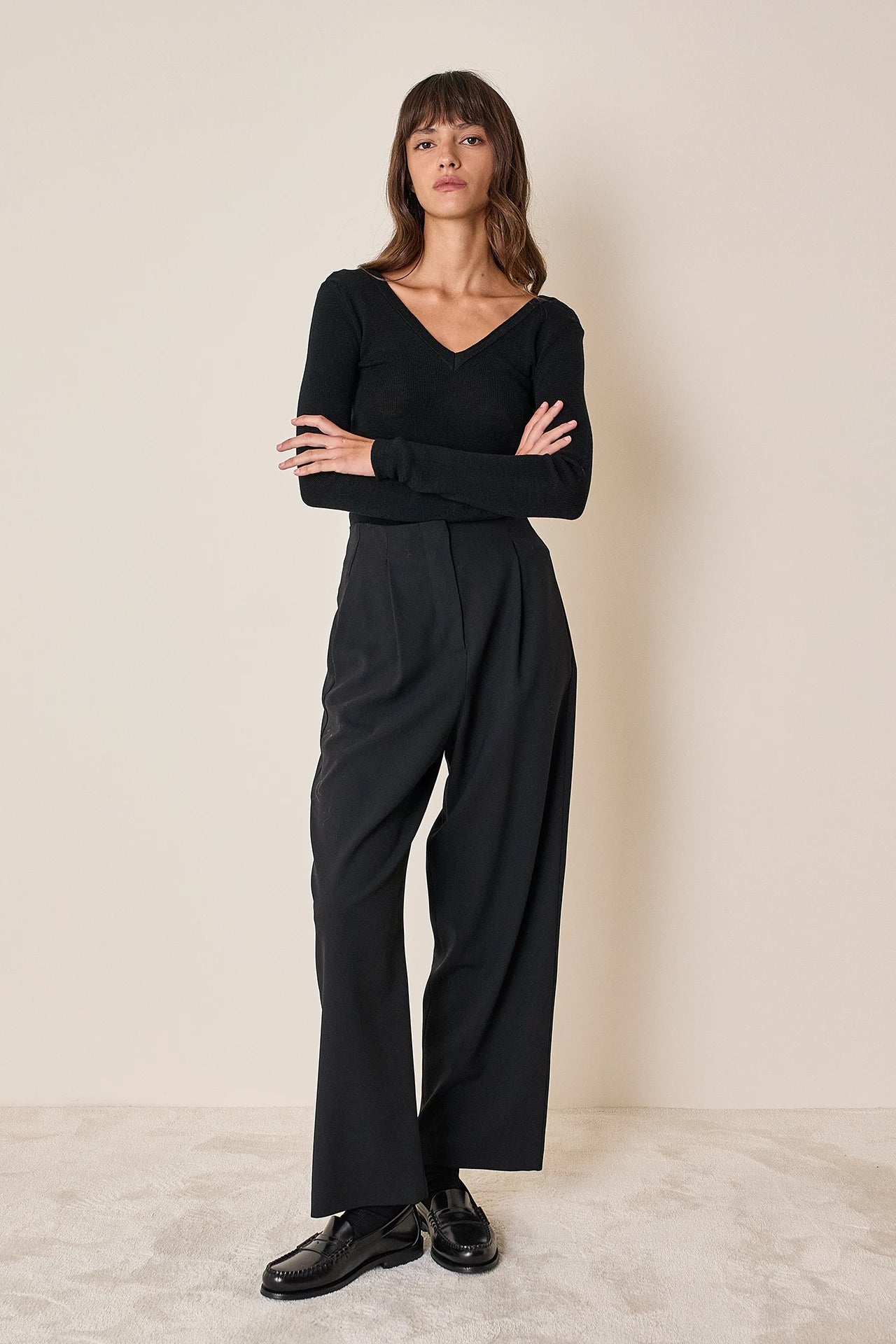 Pantaloni con pinces