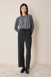 Pantaloni in lana con cintura