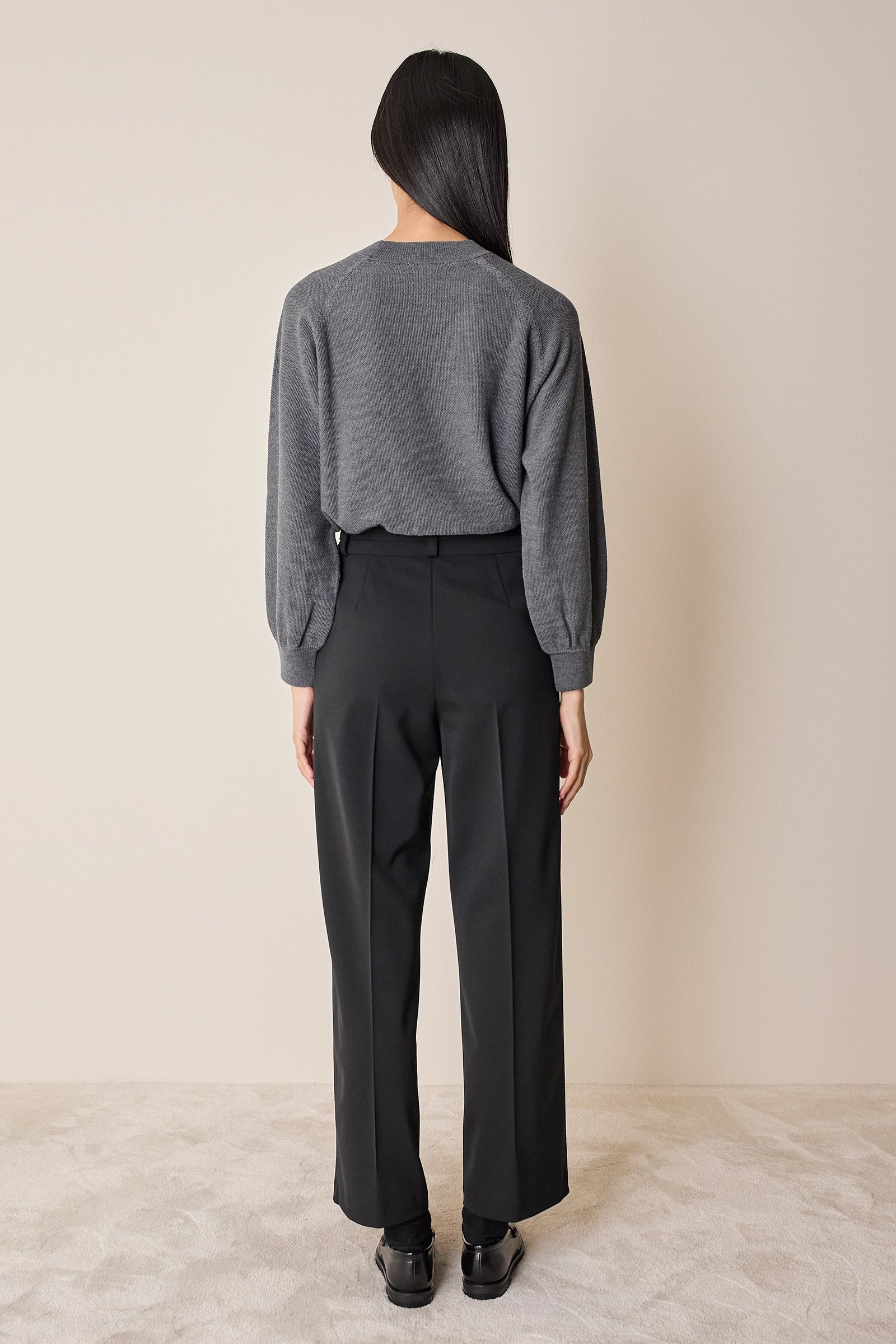 Pantaloni in lana con cintura