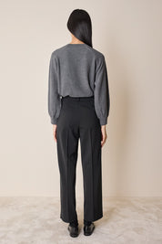 Pantaloni in lana con cintura