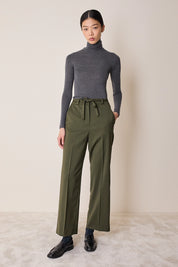 Pantaloni in lana con cintura