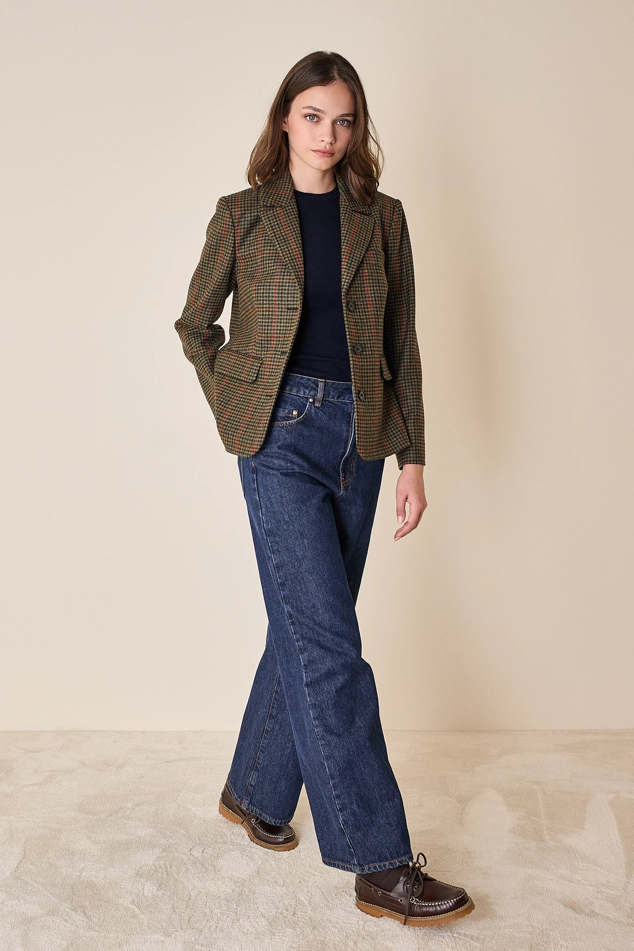 Giacca in lana pied-de-poule