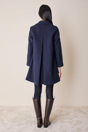 Wool coat with patch pockets