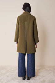 Wool coat with patch pockets