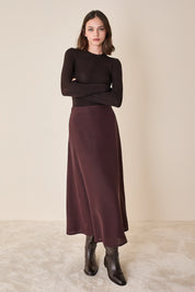 Long silk skirt