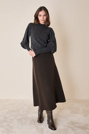 Long silk skirt