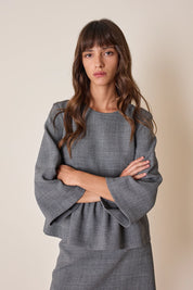Wool-blend miniskirt
