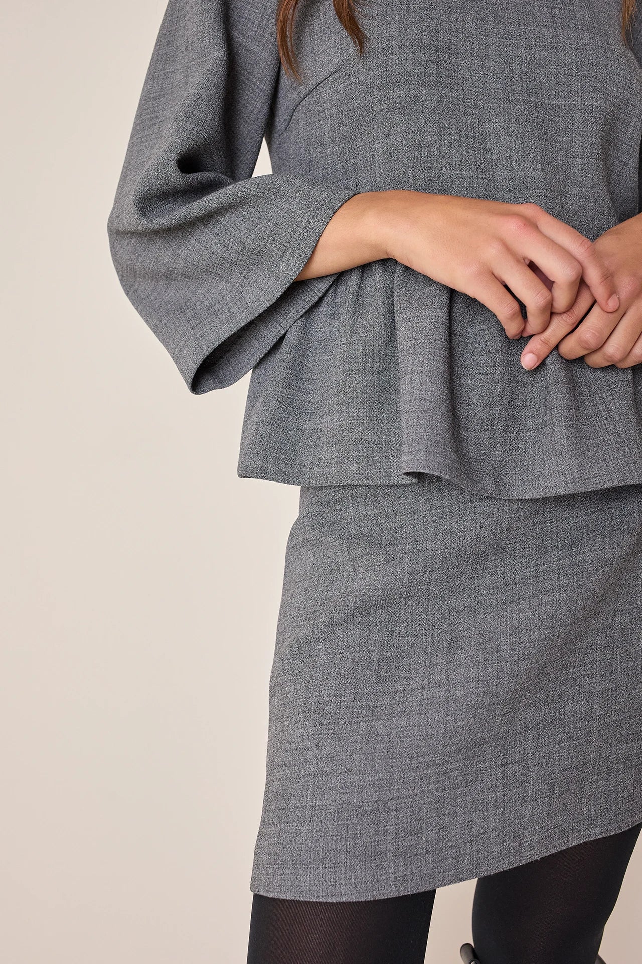 Wool-blend miniskirt
