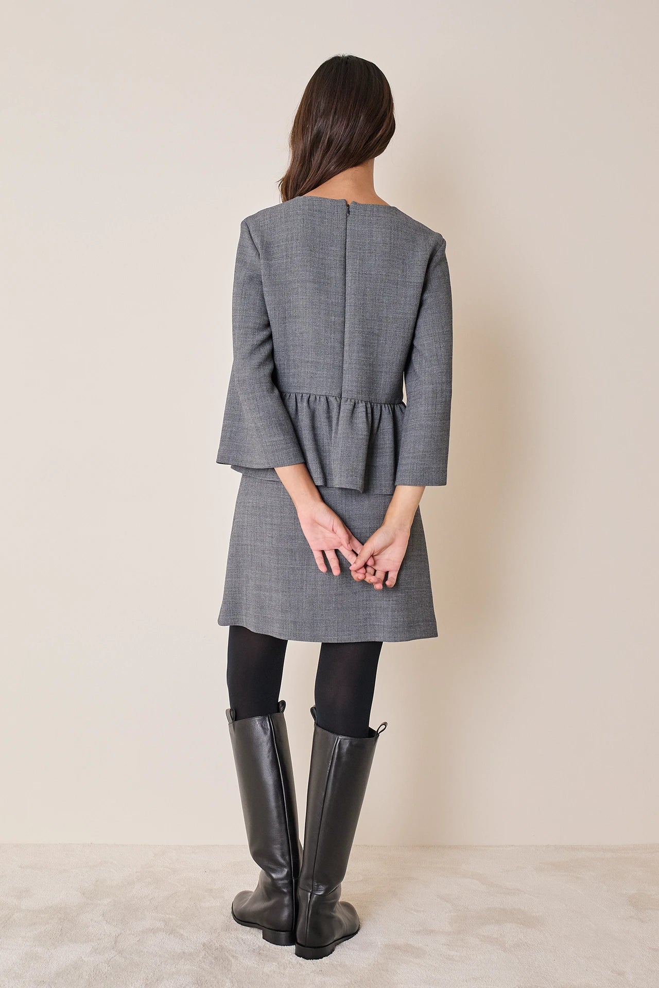 Wool-blend miniskirt
