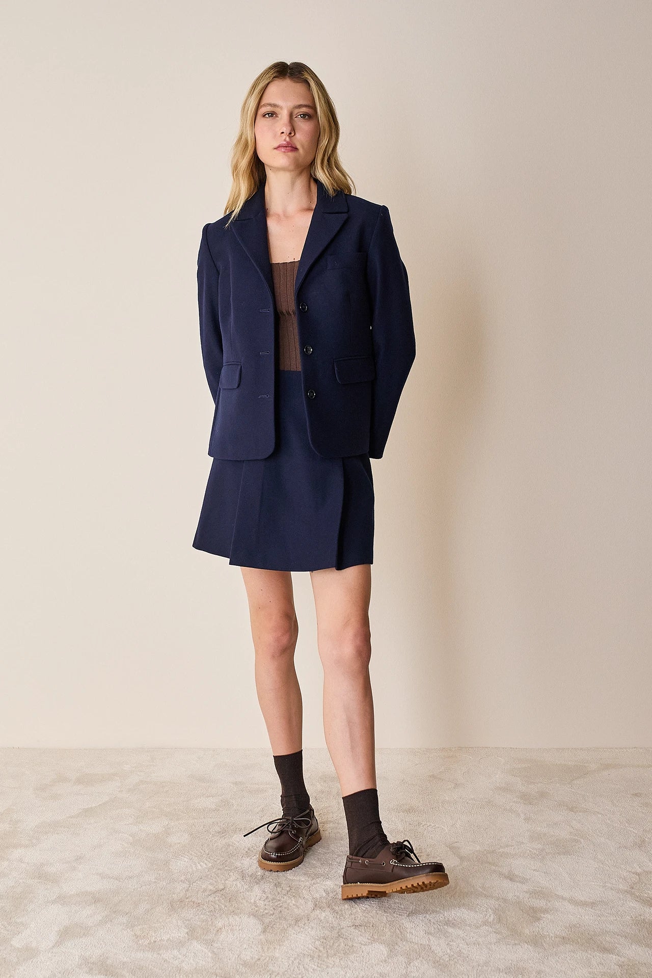 Gonna con pieghe a cannoncino