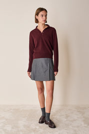 Gonna con pieghe a cannoncino