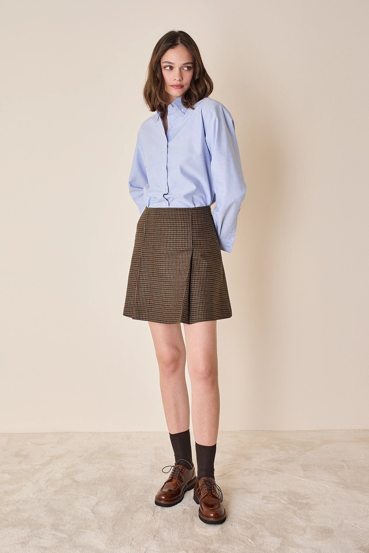 Box pleat skirt