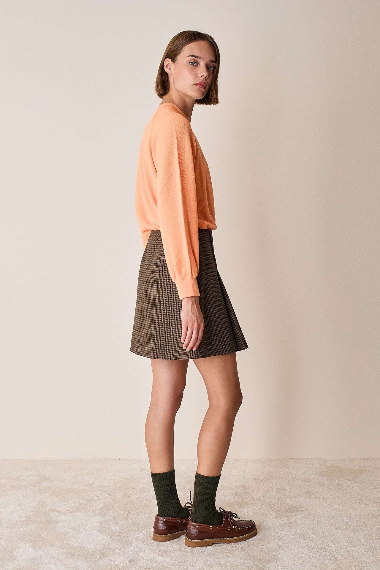 Gonna con pieghe a cannoncino