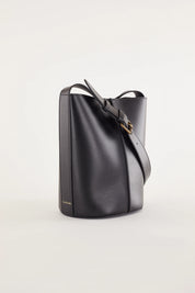 Borsa a secchiello in pelle