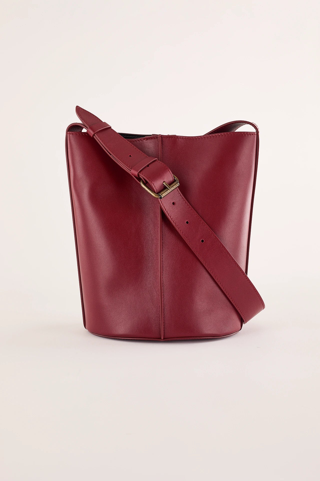 Borsa a secchiello in pelle