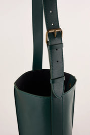 Borsa a secchiello in pelle