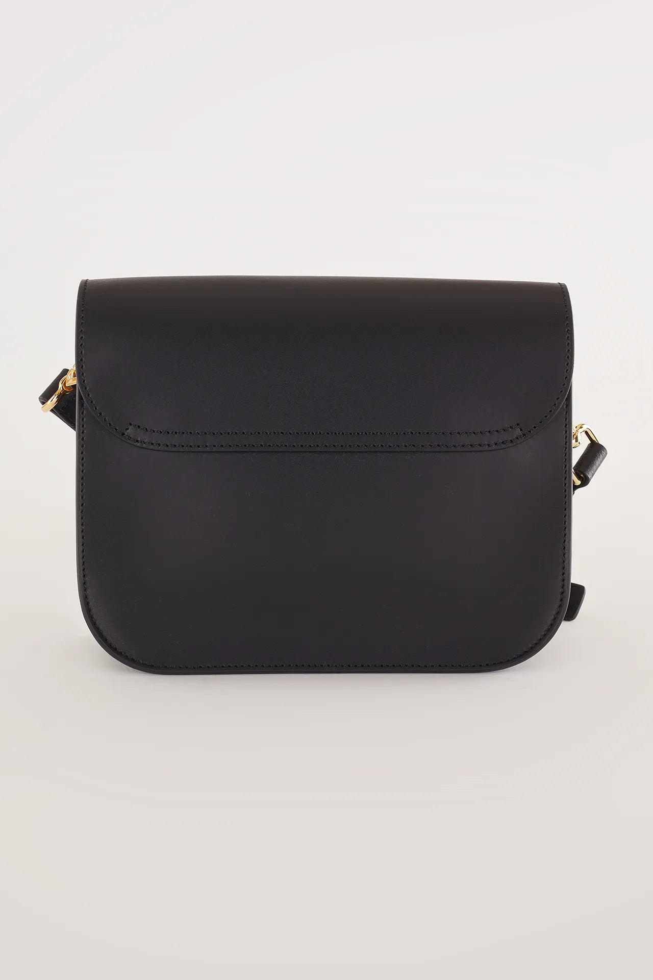 Rectangular shoulder bag with push-lock fastening