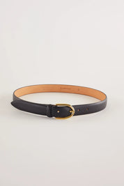 Domed leather belt