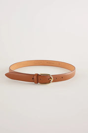 Domed leather belt