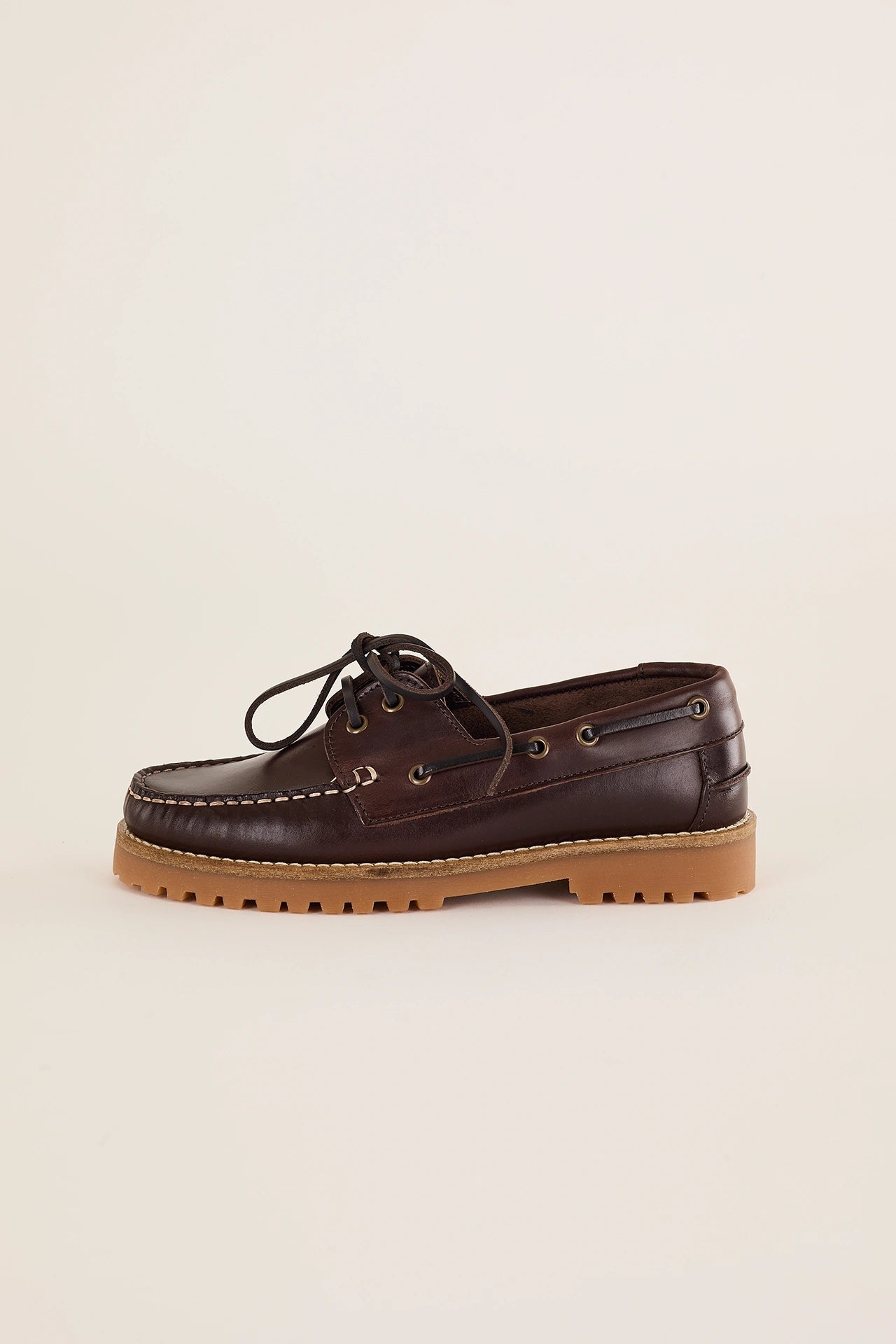 Rubber-soled boat shoes – Bianco