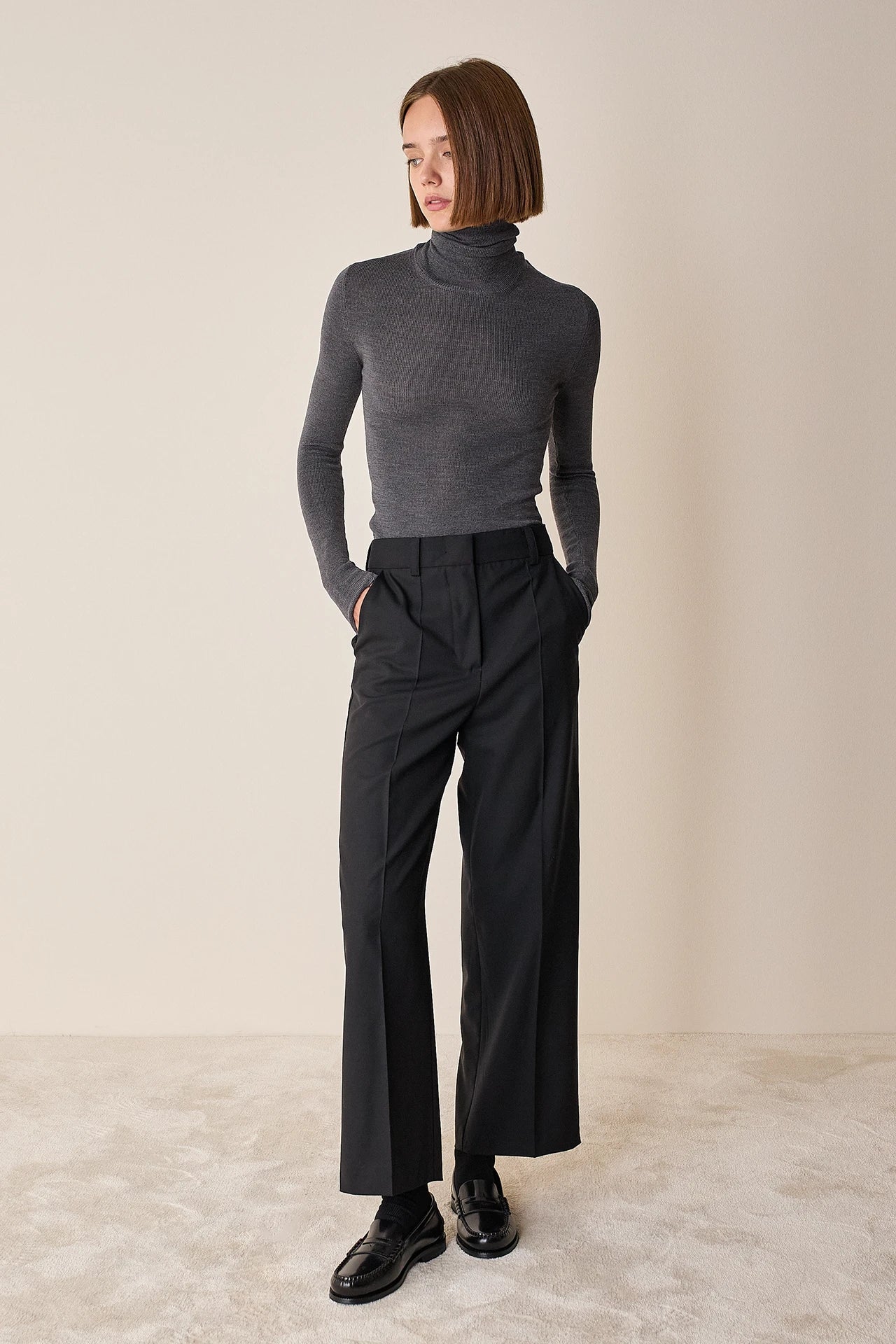 Turtleneck in extra fine merino wool