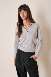 Polo in lana, seta e cashmere