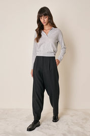 Polo in lana, seta e cashmere