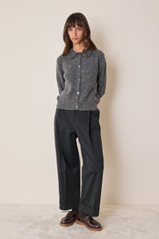 Cardigan con colletto a polo