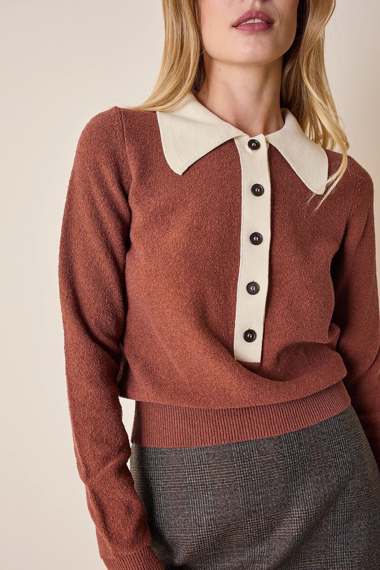 Polo in filato spugnetta