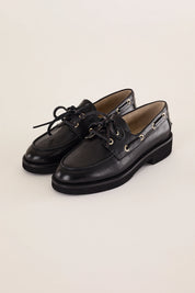 Rubber-soled boat shoes