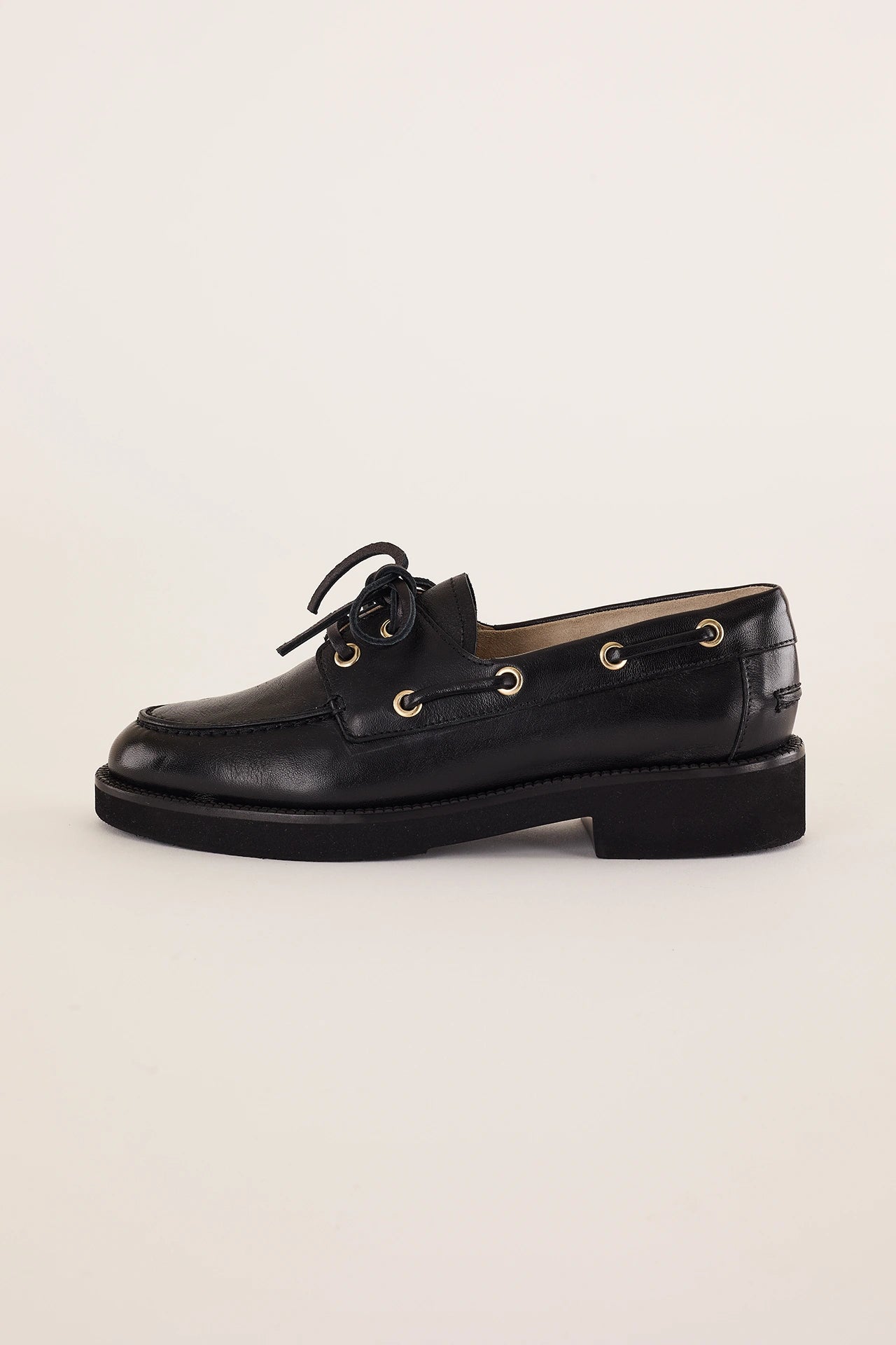 Rubber-soled boat shoes