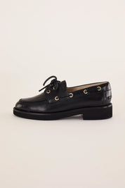 Rubber-soled boat shoes