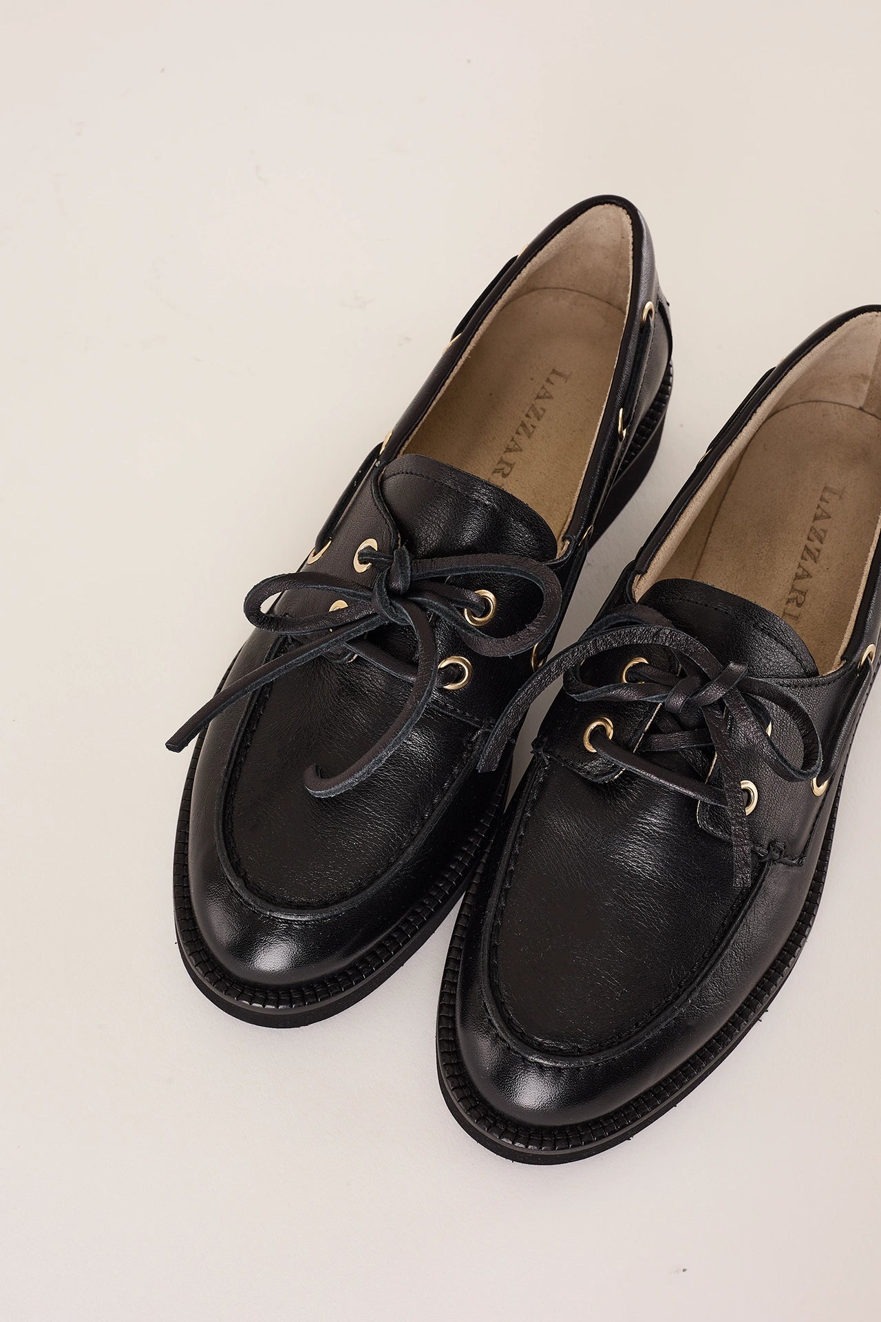 Rubber-soled boat shoes