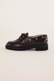Rubber-soled boat shoes