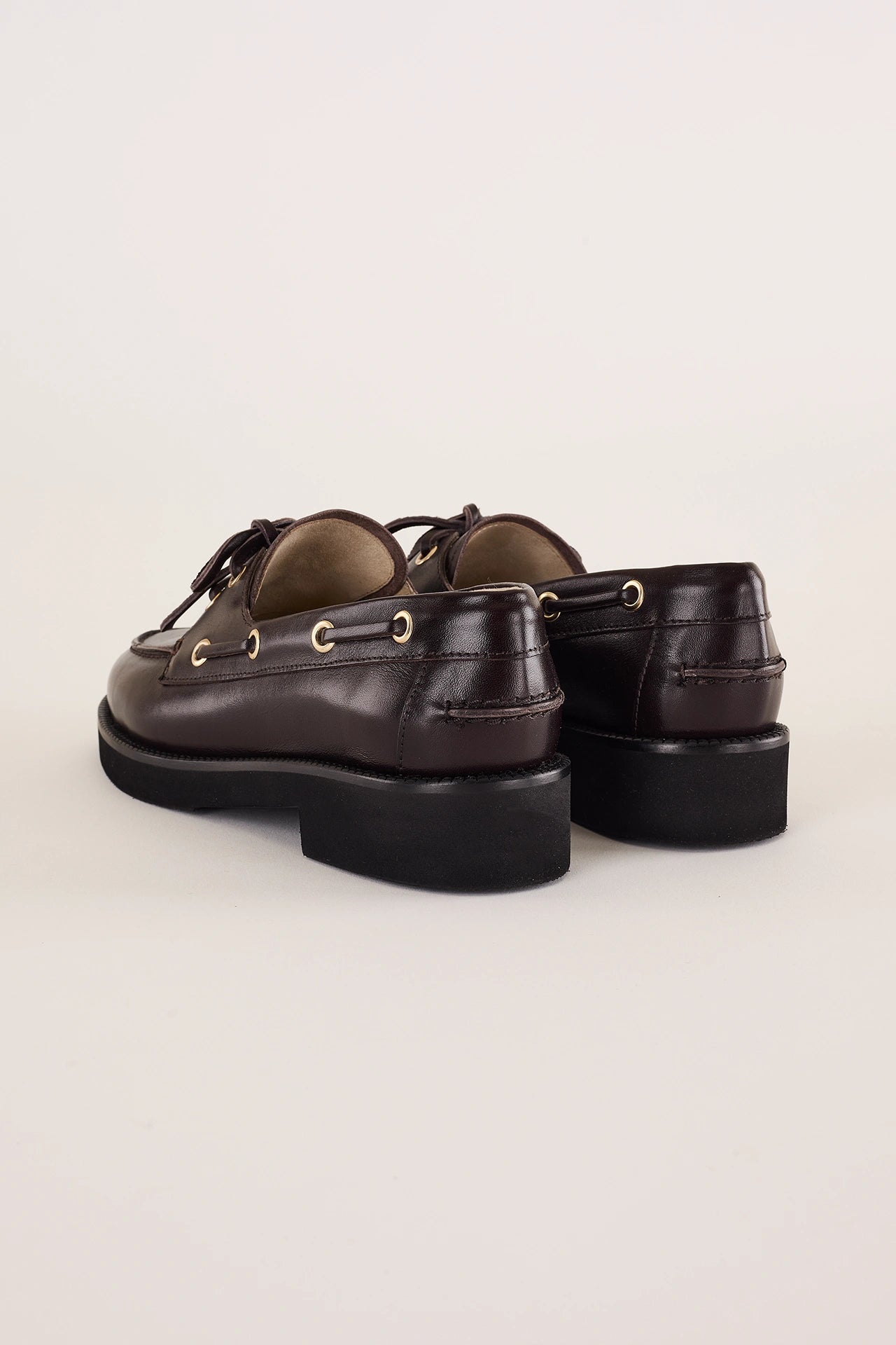 Rubber-soled boat shoes