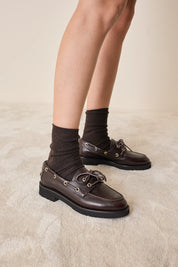 Rubber-soled boat shoes