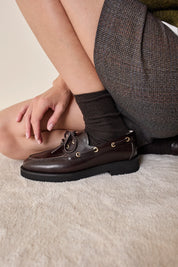 Rubber-soled boat shoes