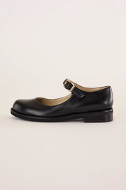 Round-toe Mary Janes with rubber sole