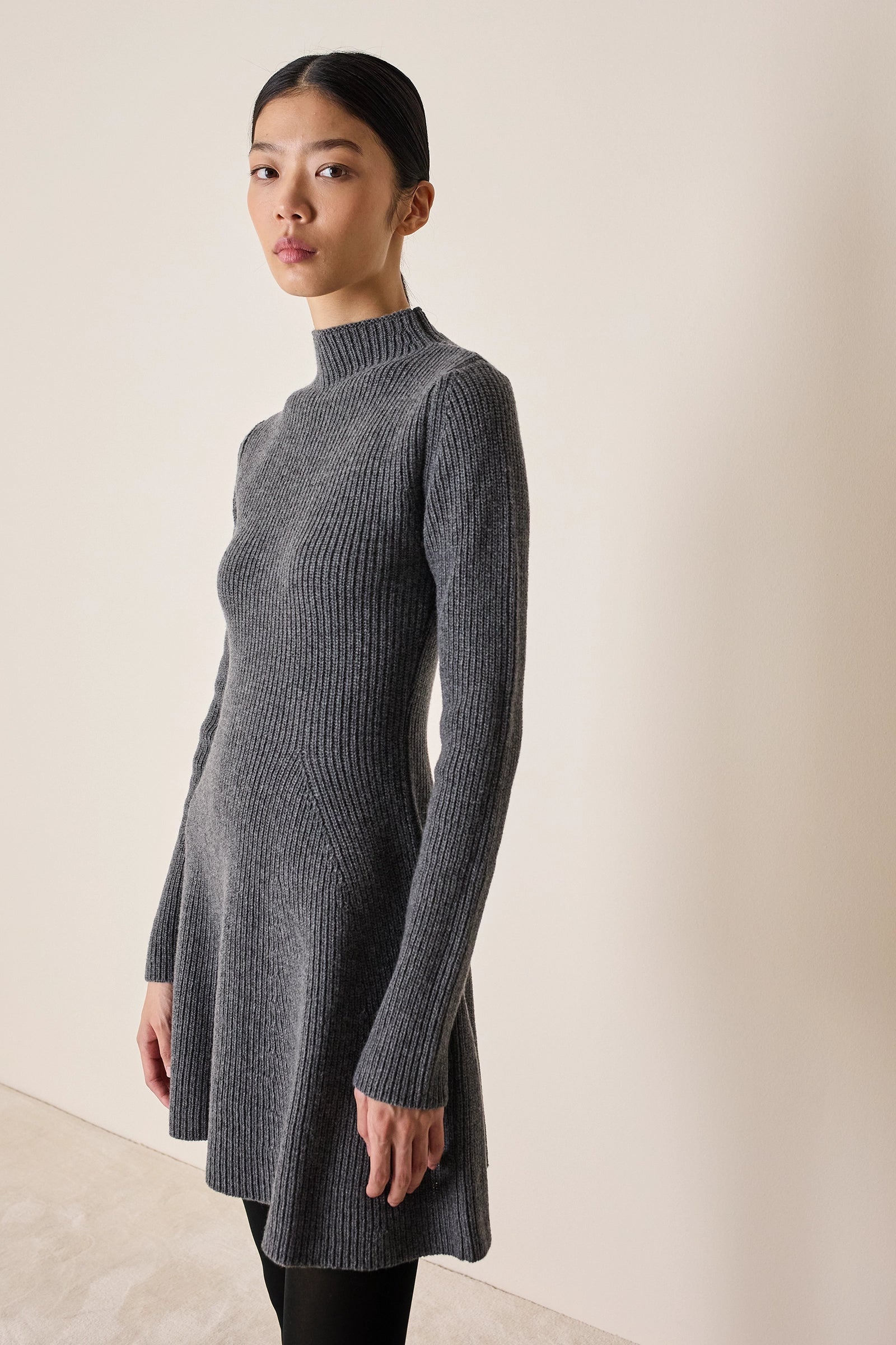Knitted ribbed dress